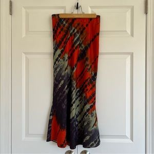 Tie dye midi skirt
